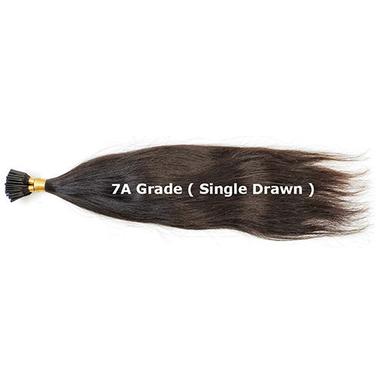 Black 7A Grade Single Drawn Hair Extensions Tip