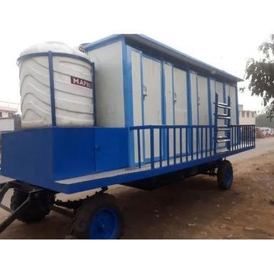 Blue-White 10 Seater Ppgi Mobile Toilet