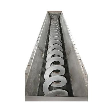 Silver Mild Steel Horizontal Screw Conveyor