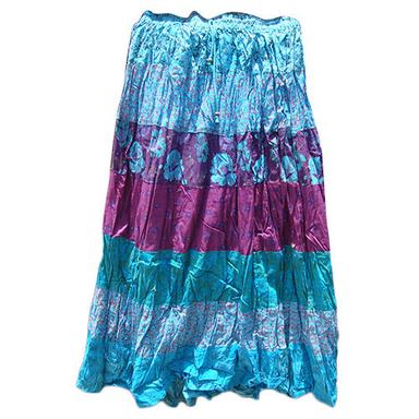 Blue Women Printed Skirt