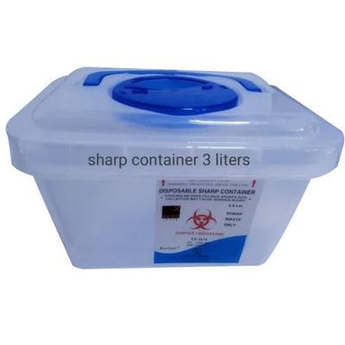 White Plastic Sharp Container