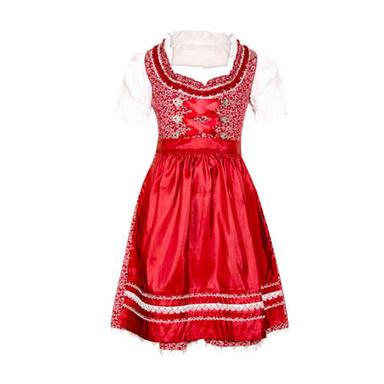 Red-White Kids Red Dirndl Dress