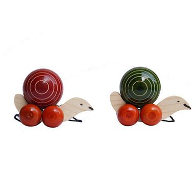 Multicolor Hand Painted Wooden Tortoise Toy