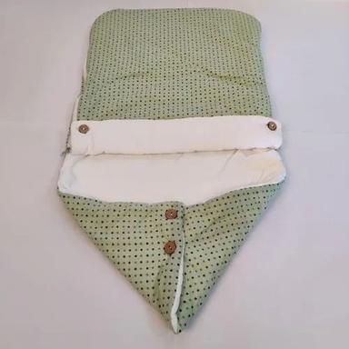 Green Hand Block Printed Baby Sleeping Bag