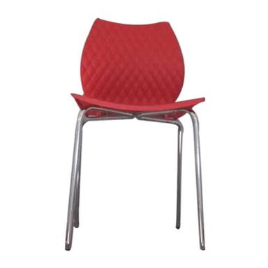 Red 2.5 Feet Steel Restaurant Chair
