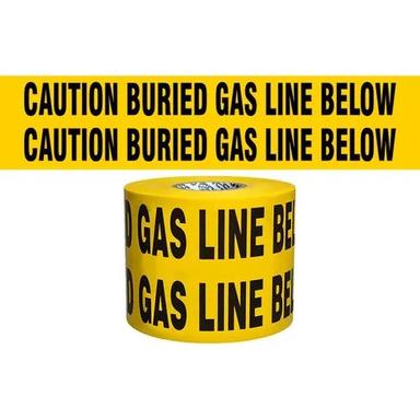 Black And Yellow Gas Pipeline Warning Tapes