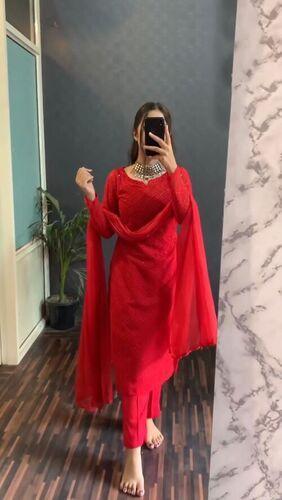 Red Readymade Dress
