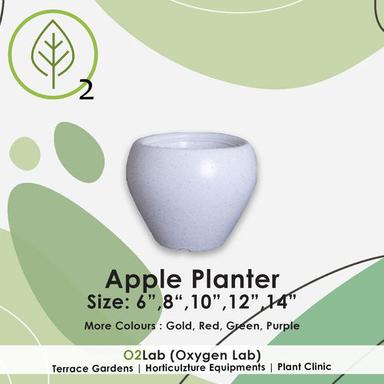 White Apple Shape Planter