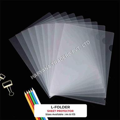 उच्च गुणवत्ता वाली L फ़ोल्डर फ़ाइल - (A4 और F-S) पारदर्शी पॉलीयूरेथेन दस्तावेज़ धारक - पेपर ऑर्गनाइज़र