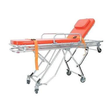 Silver-Orange Wheel Chair Cum Stretcher