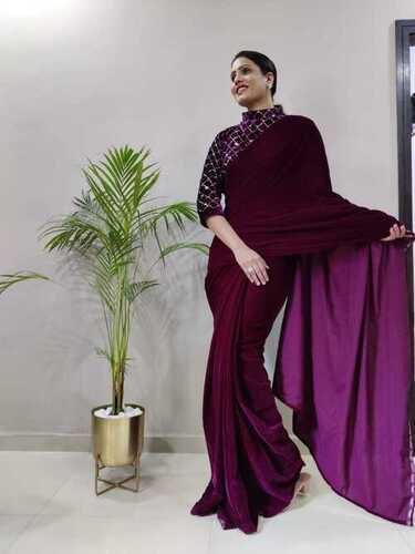 Traditional Fancy Velvet Saree
