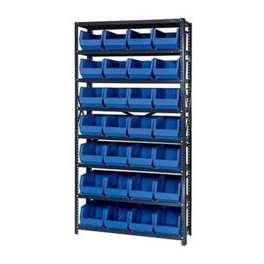 Blue Plastic Bin Storage Rack