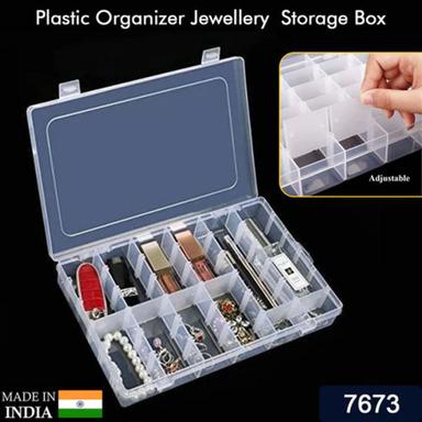 36 Grids Clear Plastic Organizer Box with Adjustable Compartment Dividers Jewelry Storage Organizer Collection Box 1 pc