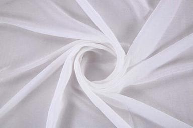 White Rfd Chiffon Fabric