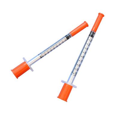 Disposable Insulin Syringe U-100 Or U-40 Color Code: Orange