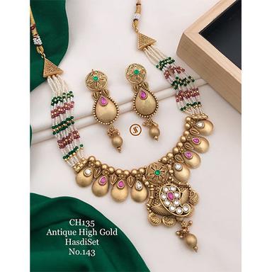 Ch135 Antique High Artificial Gold Hasdi Necklace Set Gender: Women