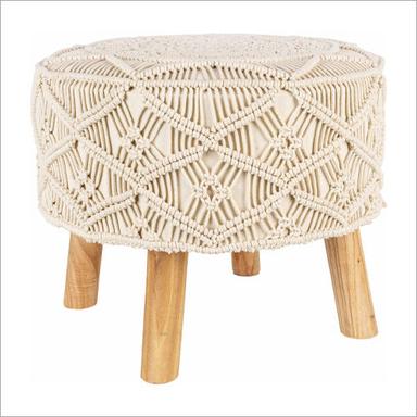 Handicraft Macrame Wooden Stool Carpenter Assembly