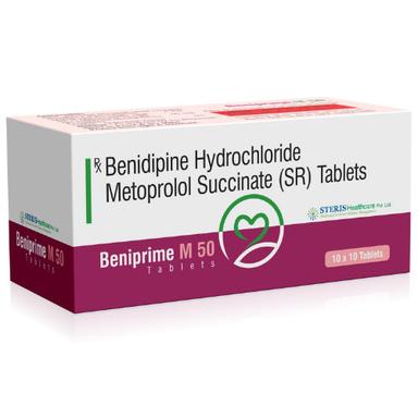 बेनिडिपाइन 4 मिलीग्राम और मेटोप्रोलोल सक्सेनेट 50 मिलीग्राम जेनेरिक ड्रग्स