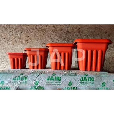 Red Garden Plastic Pots