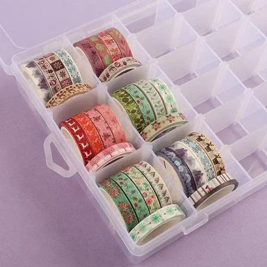 Transparent 36 Grid Multipurpose Jewellery Organiser Box With Adjustable Dividers