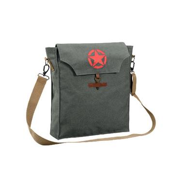 Grey Cotton Canvas Fancy Cross Body Shoulder Bag