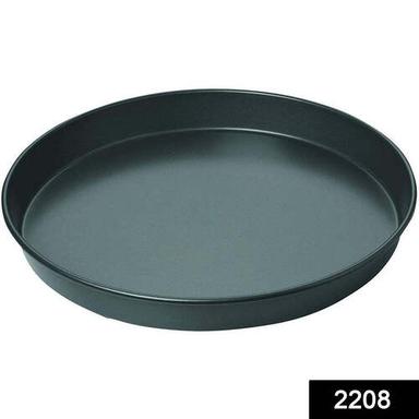  ब्लैक स्टील नॉन-स्टिक राउंड प्लेट केक पिज्जा ट्रे बेकिंग मोल्ड (2208) 