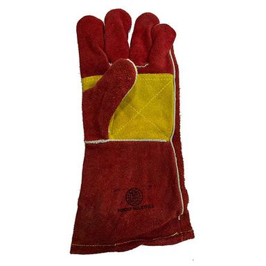 Red Leather Hand Gloves Size: Customized