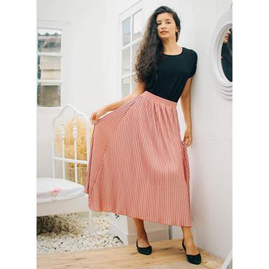 Black Plain Skirt With Top