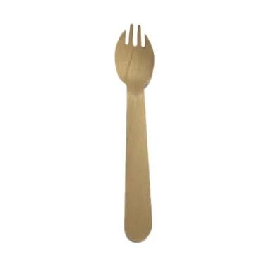 Brown Wooden Fruit Fork