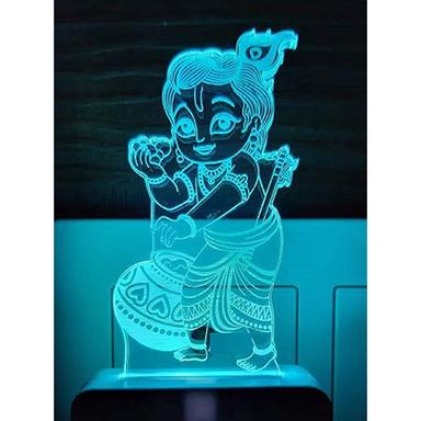 3D Lod Krishna Led Night Lamp Light Source: Energy Saving