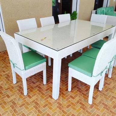 Machine Made White Dining Table Set