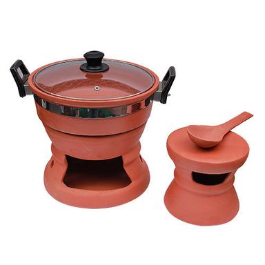 Clay Chula Set With Kadai With Glass Lid Thickness: Different Available Millimeter (Mm)