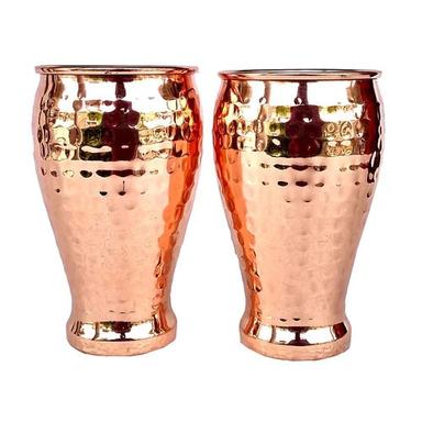 Golden Mofna Copper Hammered Drinking Glass