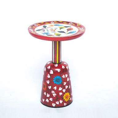 Red Painting End Table Indoor Furniture
