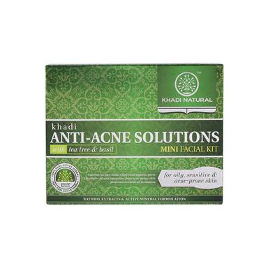 Khadi Natural Anti-Acne Solutions Mini Facial Kit (With Tea Tree And Basil) Ingredients: Herbs