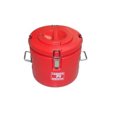 30 Ltr Red Round Ss Isothermal Container Hardness: Rigid