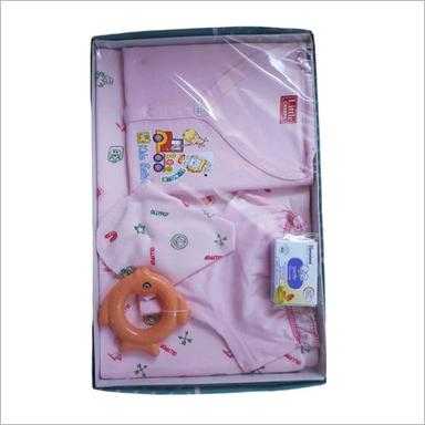 Pink Baby Care Kit With Dress