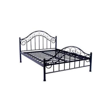 Black 2060X1800X650Mm King Sized Metal Bed