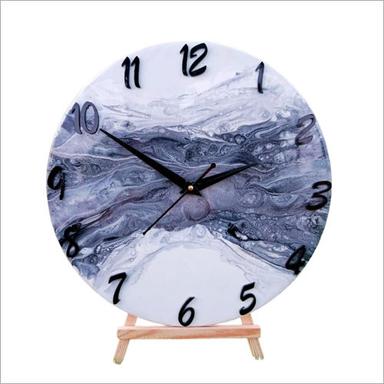 Polishing 12 Inch Black And White Marble Wall Clock