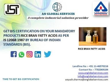 Rice Bran Fatty Acids ISI Certification