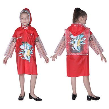 Red 15K Kids Fire N Ice Pvc Raincoat (Bag)