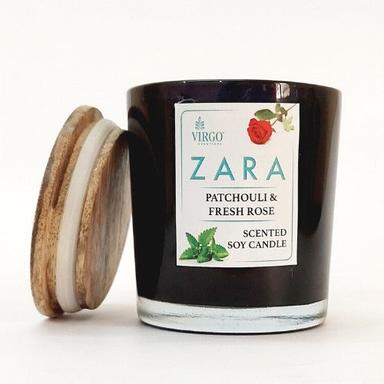 Zara Scented Natural Wax Black Glass Jar Candle Use: Ceremony Or Party Decoration