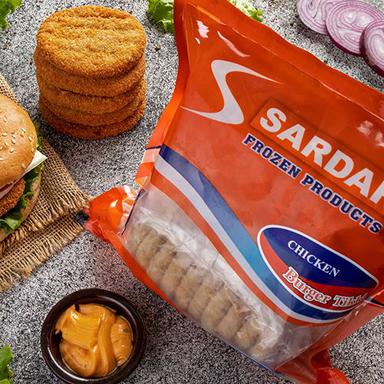 Chicken Burger Tikki Packaging: Vacuum Pack