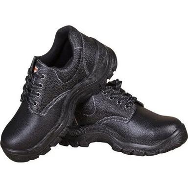 Black Mens Low Ankle Safety Shoes