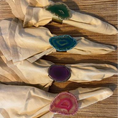 Agate Slice Napkin Rings