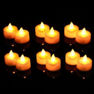 Round Led Candles (Pack Of 6)