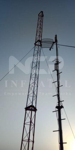 White & Ornage Broadband Isp Wifi Tower Mast