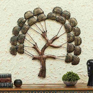 Brown Iron Wall Art Tree Badal Handcrafted