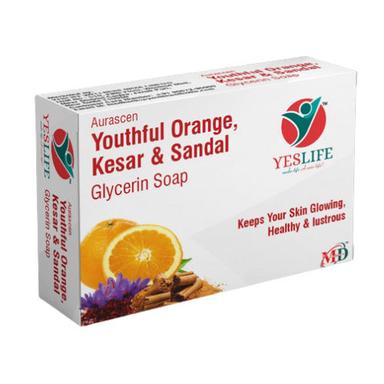 High Quality Youthful Orange Kesar And Sandal Glycerin Soap