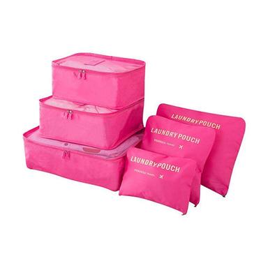 Rose Pink Waterproof Nylon Polyester Storage Organizer Bag Size: Different Size